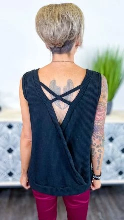 The ZigZag Stripe Black Something Extra Reversible Tank TOPS & TUNICS