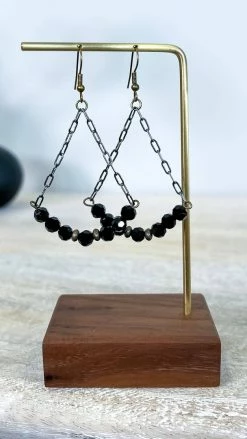 Lost & Found Black Sophie Crystal Earrings