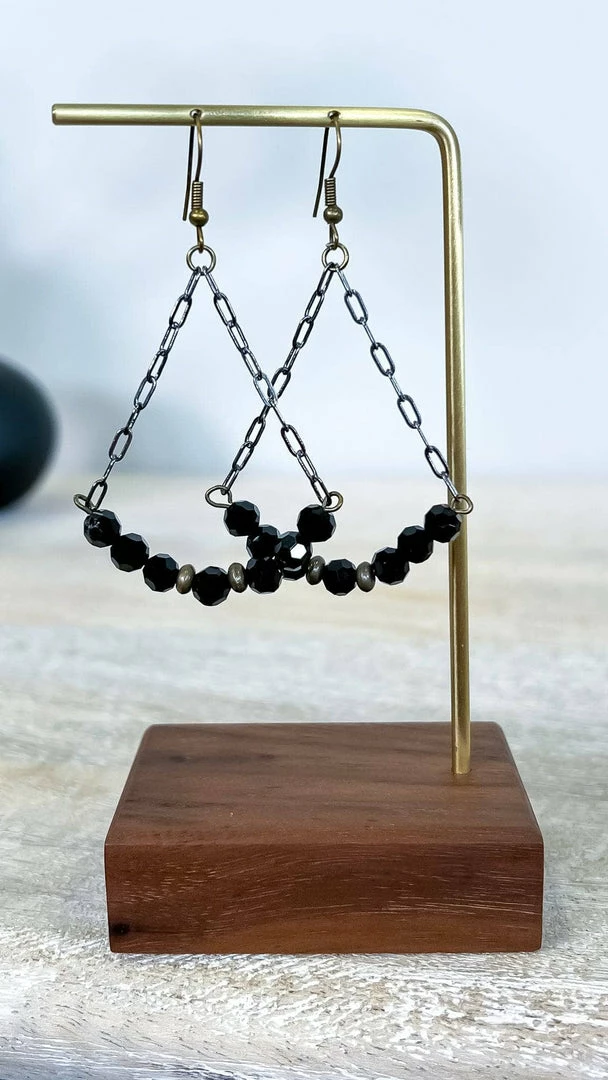 Lost & Found Black Sophie Crystal Earrings