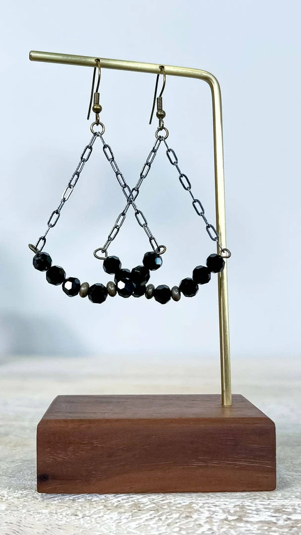 Lost & Found Black Sophie Crystal Earrings