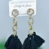 Southern Grace Black Speak To Me Earrings ACCESSORIES