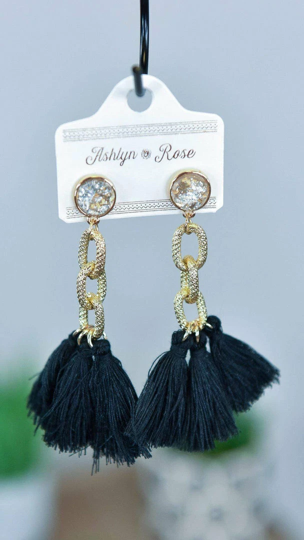 Southern Grace Black Speak To Me Earrings ACCESSORIES