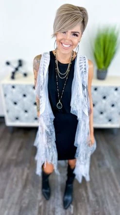 The ZigZag Stripe Black Start Again Dress DRESSES