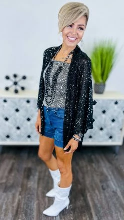 The ZigZag Stripe Black Statement Maker Cardigan