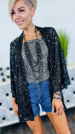 The ZigZag Stripe Black Statement Maker Cardigan