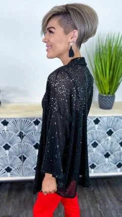 The ZigZag Stripe Black Statement Maker Cardigan