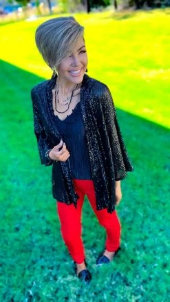 The ZigZag Stripe Black Statement Maker Cardigan