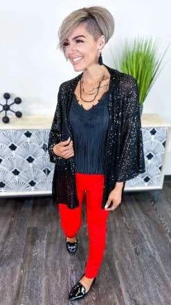 The ZigZag Stripe Black Statement Maker Cardigan