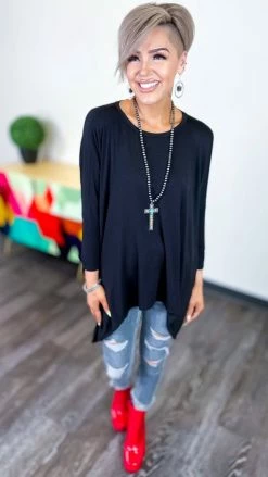 The ZigZag Stripe Black Stay Original Top TOPS & TUNICS