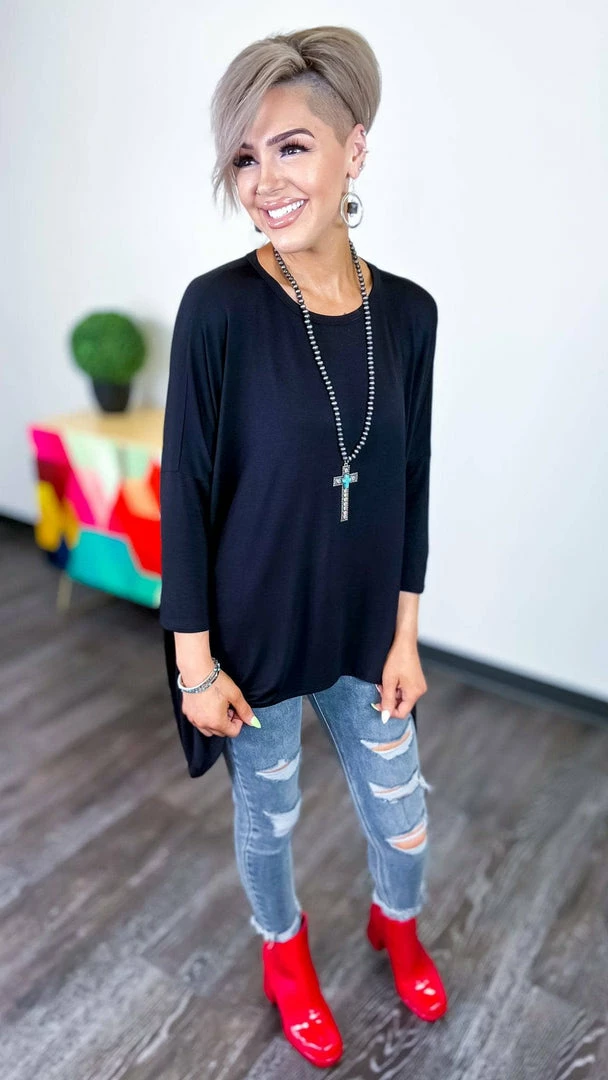 The ZigZag Stripe Black Stay Original Top TOPS & TUNICS