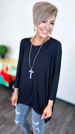 The ZigZag Stripe Black Stay Original Top TOPS & TUNICS