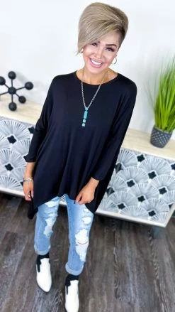 The ZigZag Stripe Black Stay Original Top TOPS & TUNICS