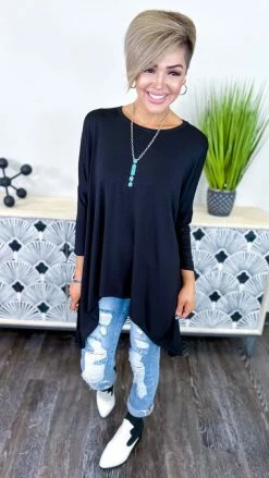 The ZigZag Stripe Black Stay Original Top TOPS & TUNICS