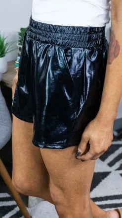 The ZigZag Stripe Black Style Diva Shorts