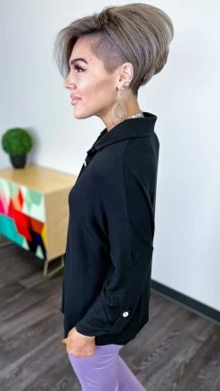 The ZigZag Stripe TOPS & TUNICS Black Sweet Impressions Top