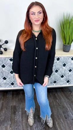 The ZigZag Stripe TOPS & TUNICS Black Sweet Impressions Top