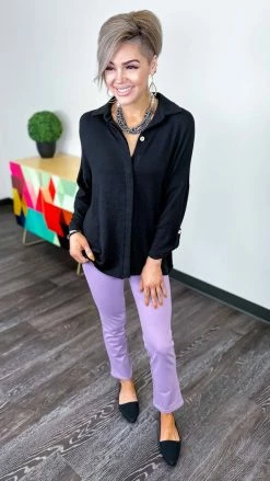 The ZigZag Stripe TOPS & TUNICS Black Sweet Impressions Top