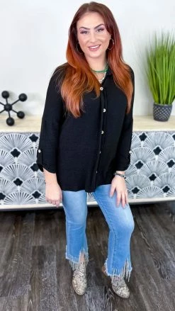 The ZigZag Stripe TOPS & TUNICS Black Sweet Impressions Top