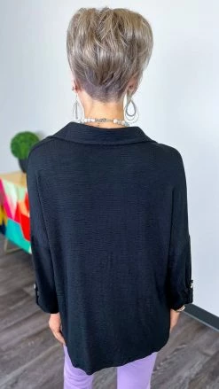 The ZigZag Stripe TOPS & TUNICS Black Sweet Impressions Top