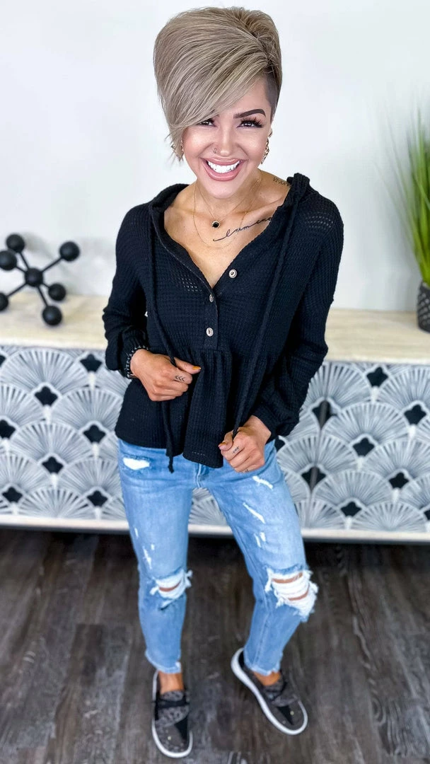 The ZigZag Stripe Black Sweet Nothing Top TOPS & TUNICS