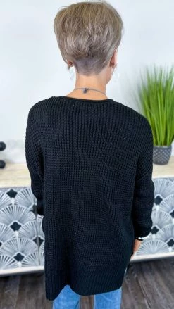 Zenana OUTERWEAR Black Take Direction Cardigan