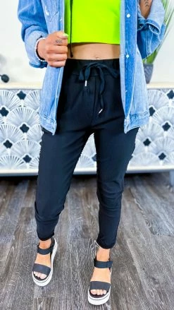 Tempo Paris Black Too Stylish Jogger Pants BOTTOMS