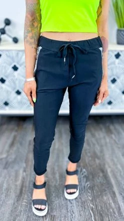 Tempo Paris Black Too Stylish Jogger Pants BOTTOMS