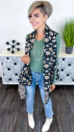 Your Fashion Wholesale Black Totally Convinced Vest OUTERWEAR