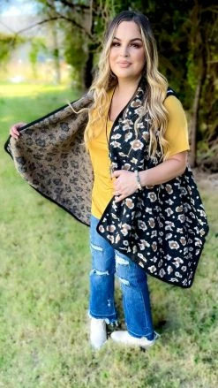 Your Fashion Wholesale Black Totally Convinced Vest OUTERWEAR