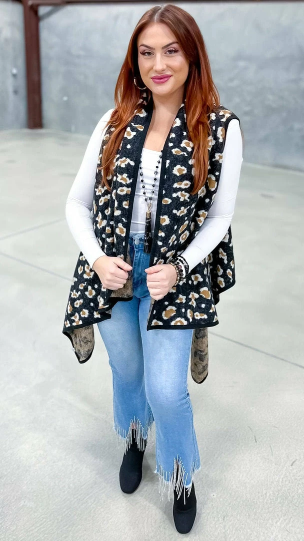 Your Fashion Wholesale Black Totally Convinced Vest OUTERWEAR