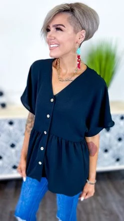 The ZigZag Stripe Black Trip To Venice Top TOPS & TUNICS