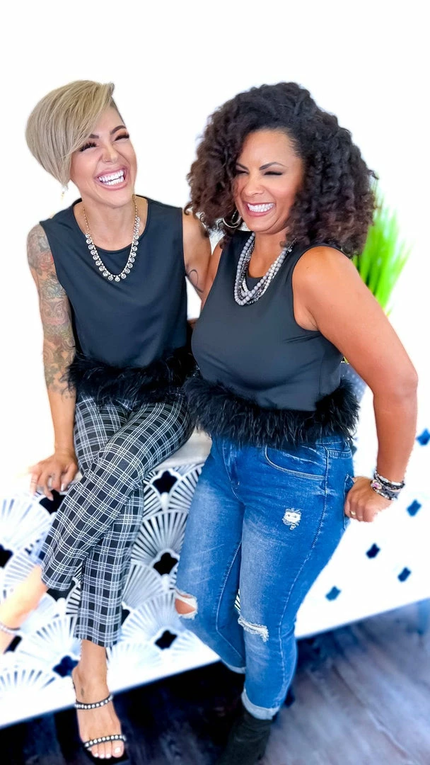 The ZigZag Stripe Black Uptown Views Top