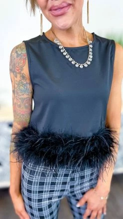 The ZigZag Stripe Black Uptown Views Top