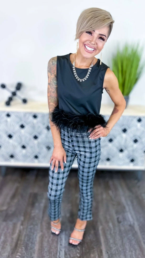 The ZigZag Stripe Black Uptown Views Top