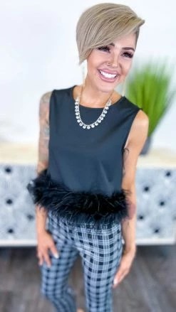 The ZigZag Stripe Black Uptown Views Top