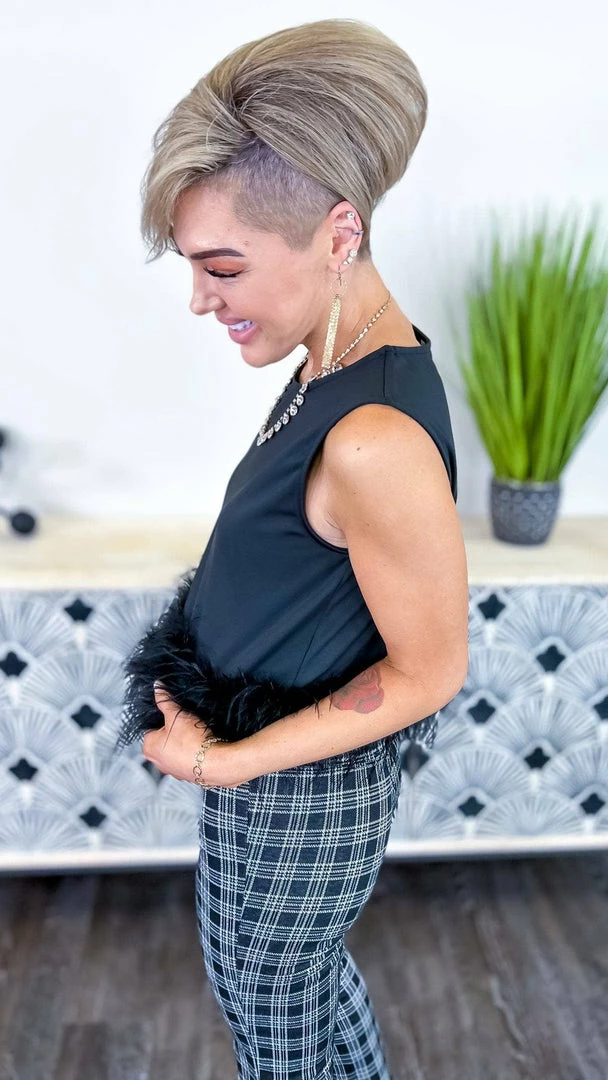 The ZigZag Stripe Black Uptown Views Top