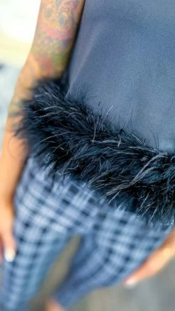 The ZigZag Stripe Black Uptown Views Top