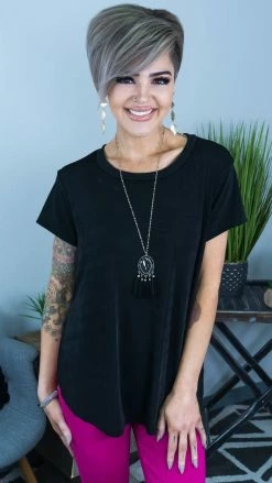 The ZigZag Stripe Black Well Played Top TOPS & TUNICS