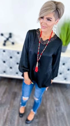 The ZigZag Stripe Black Wine Hour Top