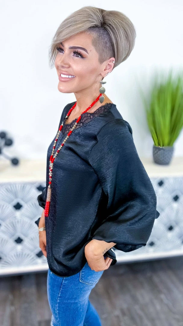 The ZigZag Stripe Black Wine Hour Top