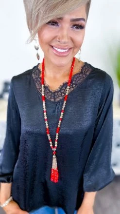 The ZigZag Stripe Black Wine Hour Top