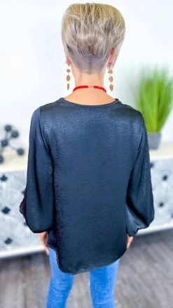 The ZigZag Stripe Black Wine Hour Top