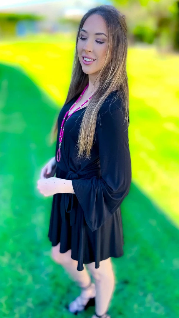 The ZigZag Stripe Black Winning Awards Dress DRESSES