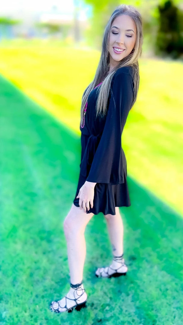 The ZigZag Stripe Black Winning Awards Dress DRESSES