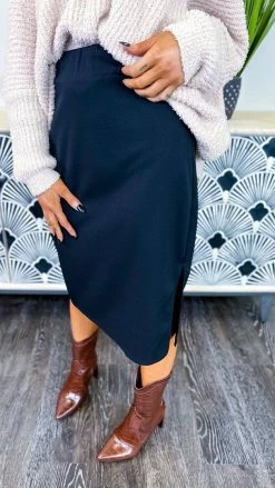 The ZigZag Stripe Black Without Fail Skirt BOTTOMS