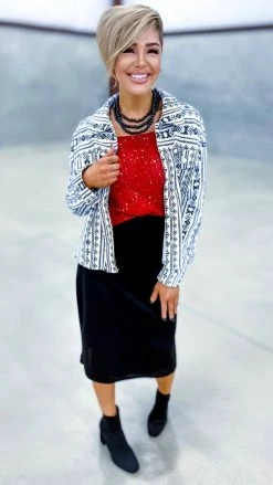 The ZigZag Stripe Black Without Fail Skirt BOTTOMS