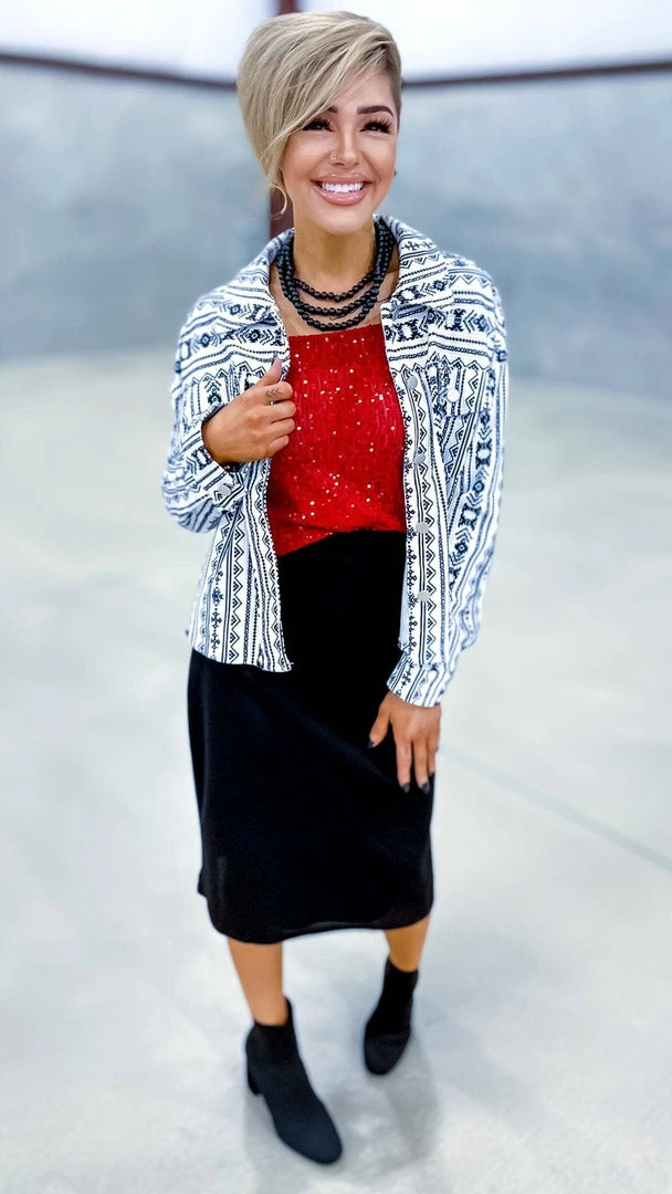 The ZigZag Stripe Black Without Fail Skirt BOTTOMS