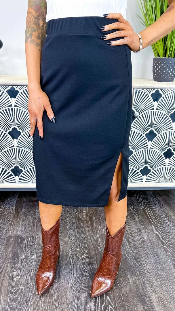 The ZigZag Stripe Black Without Fail Skirt BOTTOMS