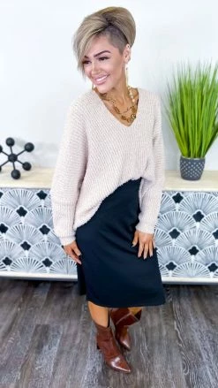 The ZigZag Stripe Black Without Fail Skirt BOTTOMS