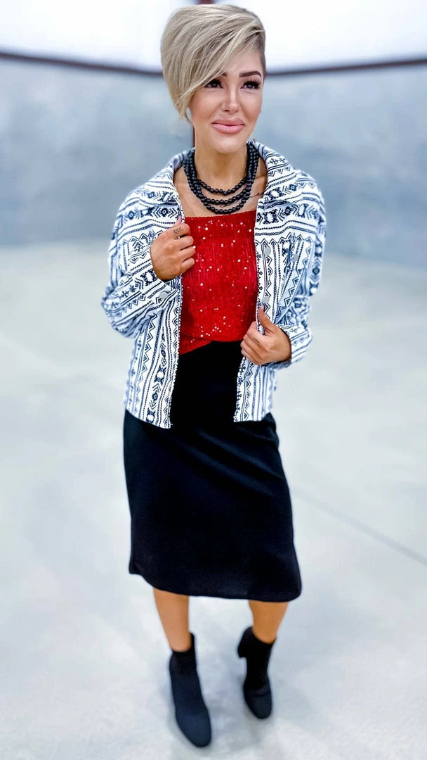 The ZigZag Stripe Black Without Fail Skirt BOTTOMS